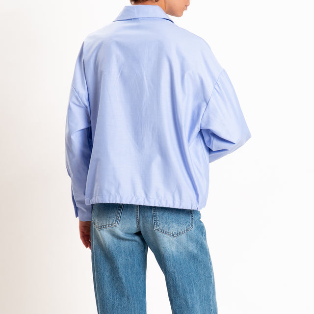 Zeroassoluto-Camicia con coulisse - celeste