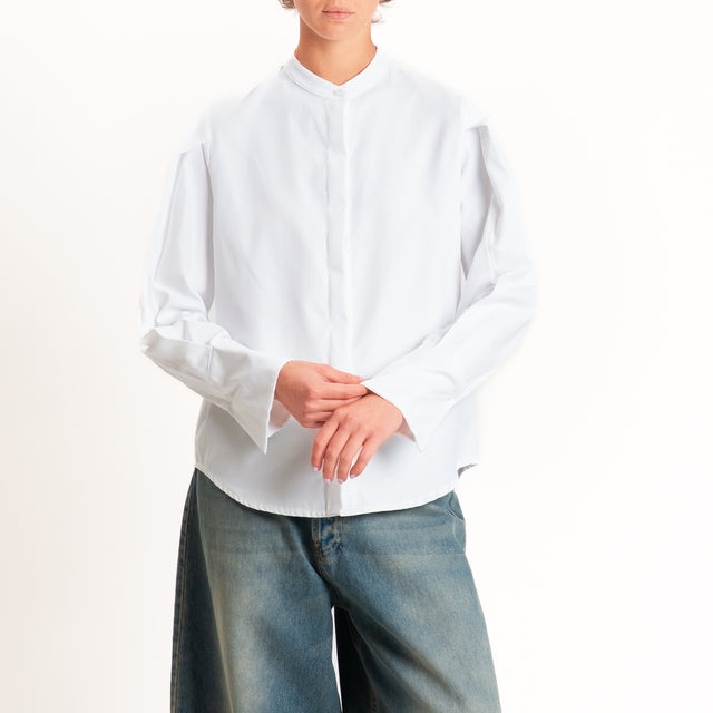 Zeroassoluto-Camicia oxford double shirt collar - bianco