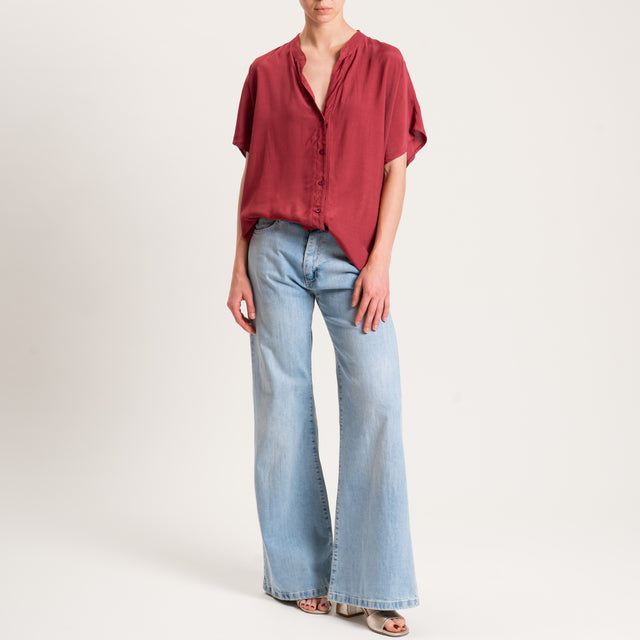 Zeroassoluto-Camicia collo coreana mezza manica - india