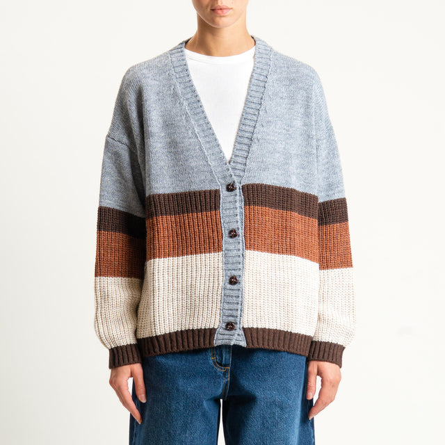 Zeroassoluto-cardigan misto alpaca - grigio/coccio/casha