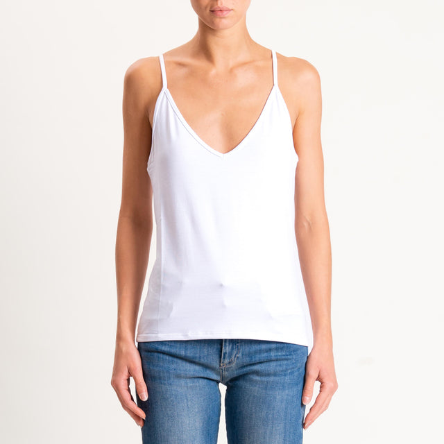 Zeroassoluto-Top underwear in stretch jersey - white