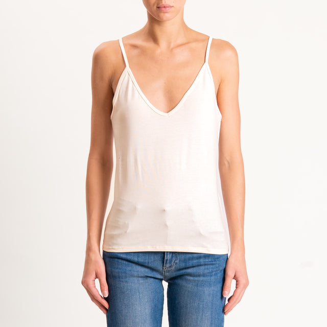 Zeroassoluto-Top underwear in stretch jersey - butter