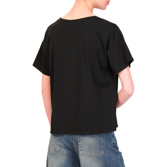 Camiseta Zeroassoluto de media manga - negra