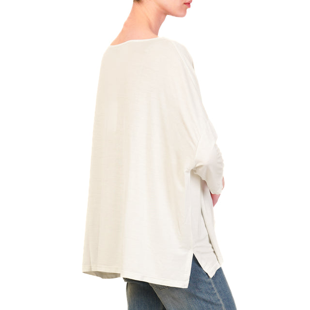 Zeroassoluto-T-shirt scatola over 100%LYOCELL FIBRA NATURALE - mint