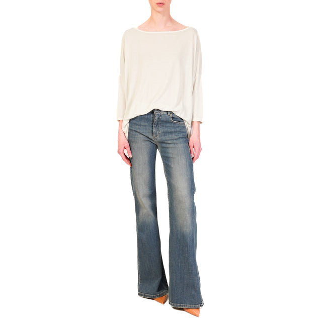 Zeroassoluto-T-shirt scatola over 100%LYOCELL FIBRA NATURALE - mint