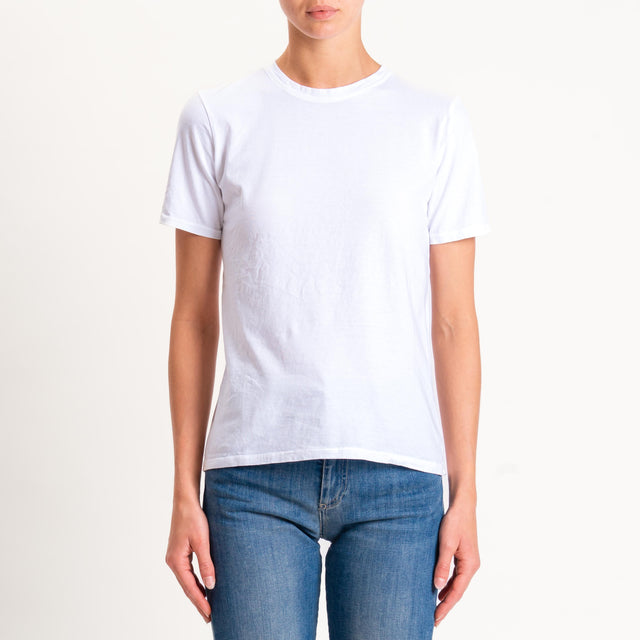 Zeroassoluto-T-shirt mezza manica girocollo - bianco
