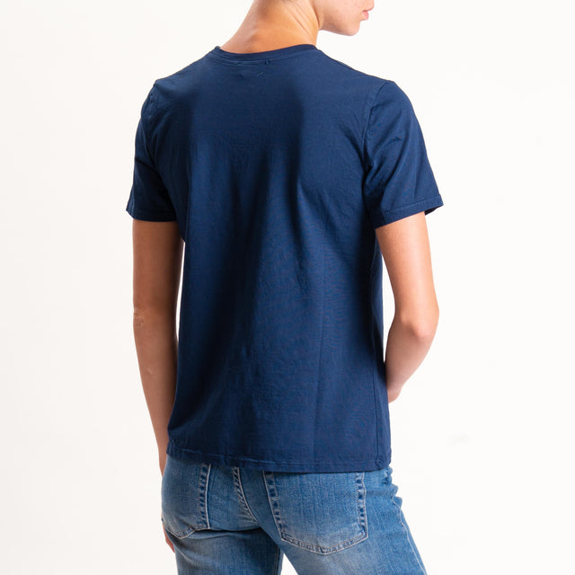 Zeroassoluto-T-shirt mezza manica girocollo - blu