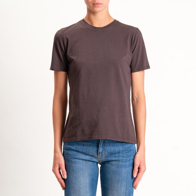 Zeroassoluto-T-shirt mezza manica girocollo - moro