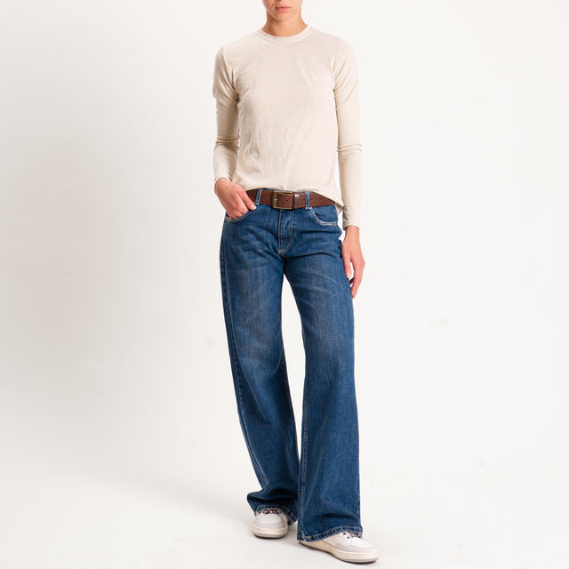 Zeroassoluto-T-shirt girocollo con lurex - oro