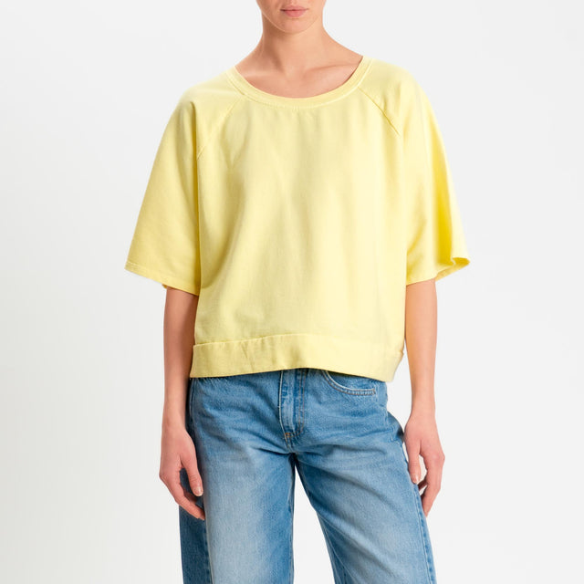 Zeroassoluto-Felpa light manica raglan - yellow