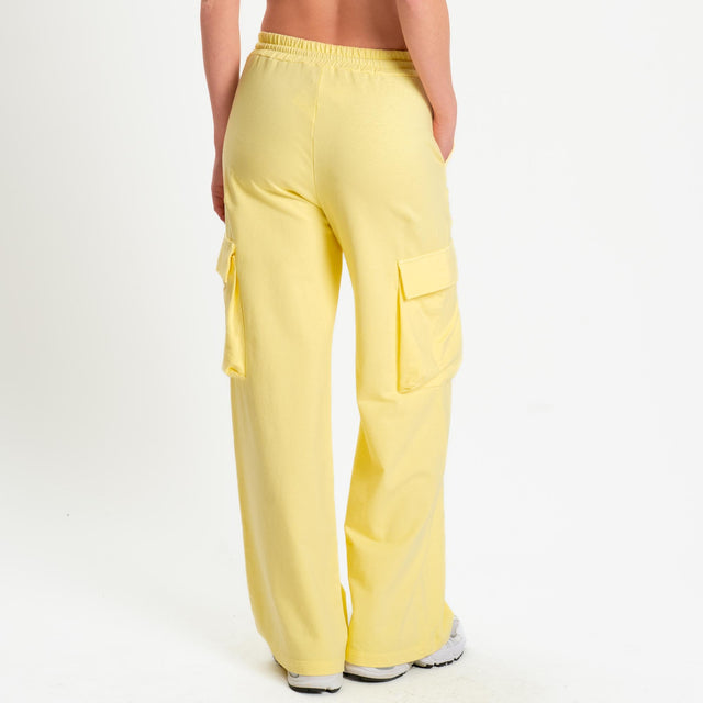 Zeroassoluto-Pantalone felpa light cargo - yellow