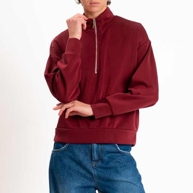 Zeroassoluto-Felpa scuba soft - marsala