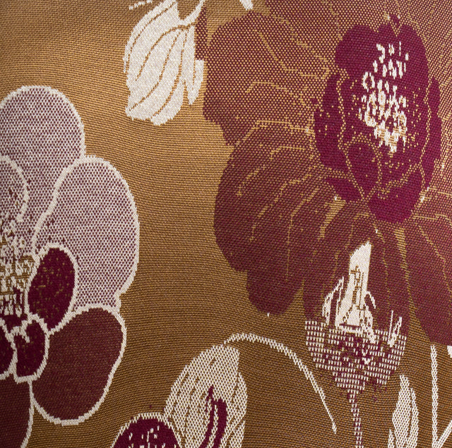 Zeroassoluto-Kimono fantasia con cintura - moro/cuoio/vino