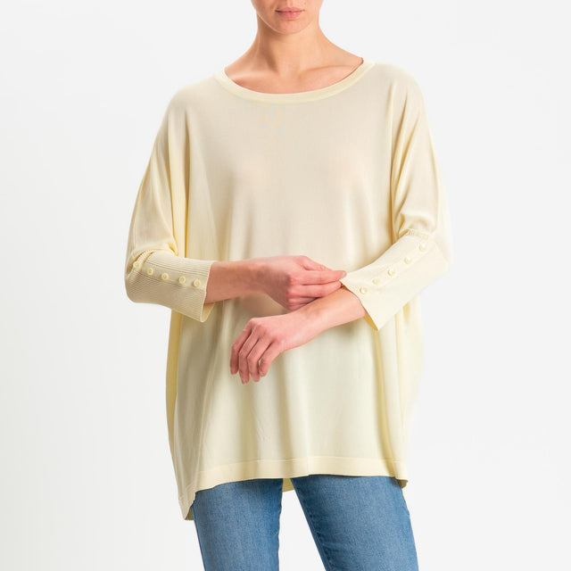 Zeroassoluto-Maglia over bottoni sulle maniche - yellow