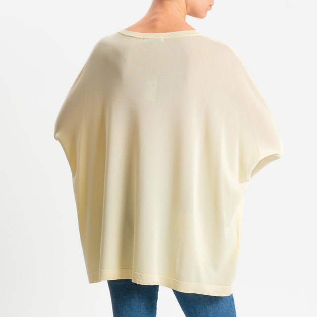 Zeroassoluto-Maglia over bottoni sulle maniche - yellow