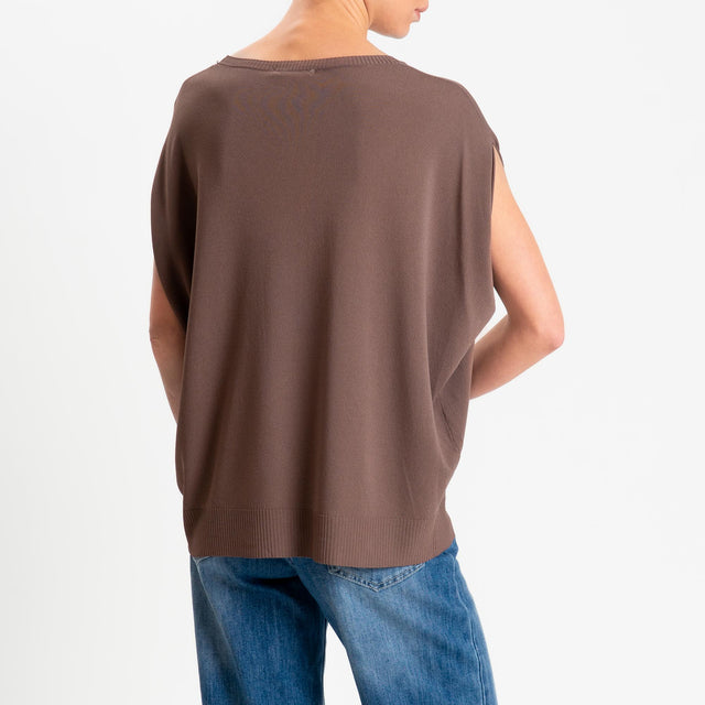 Zeroassoluto-Maglia manica raglan - choco