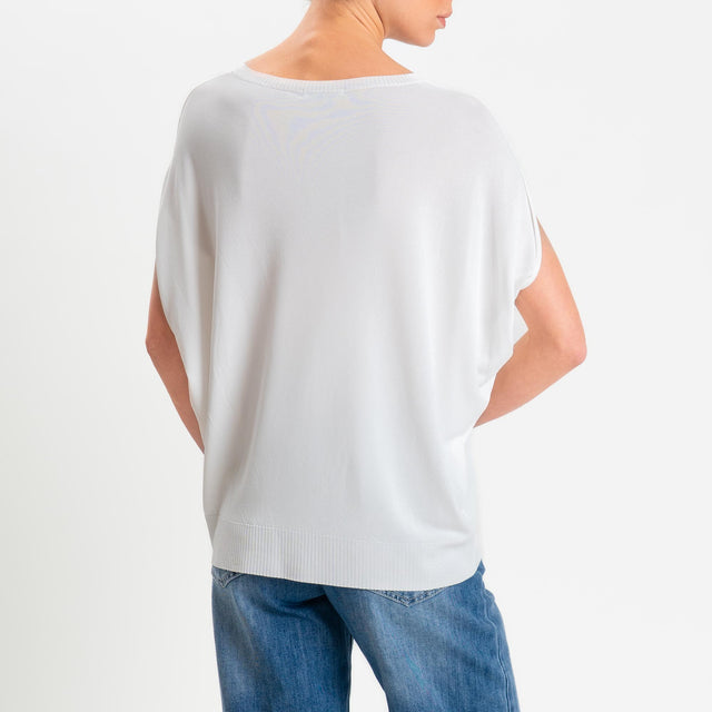 Zeroassoluto-Maglia manica raglan - latte