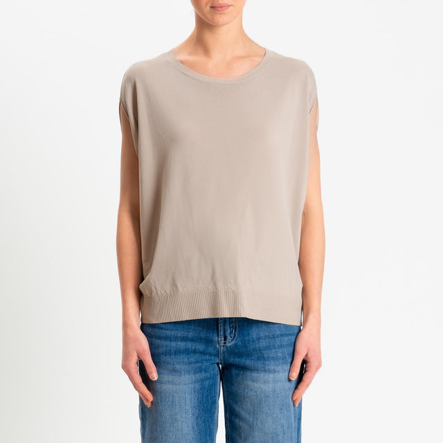 Zeroassoluto-Maglia manica raglan - sabbia