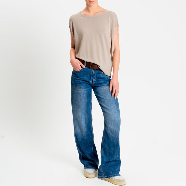 Zeroassoluto-Maglia manica raglan - sabbia