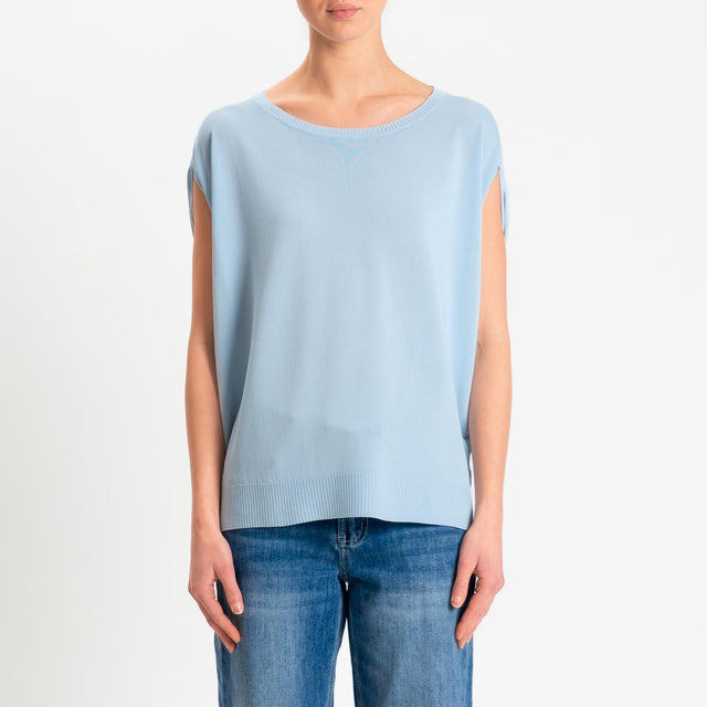 Zeroassoluto-Maglia manica raglan - sky