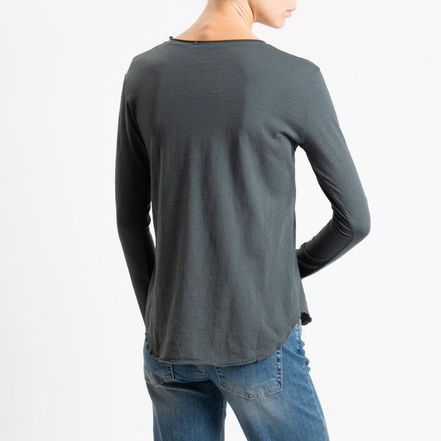 Zeroassoluto-T-shirt girocollo - antracite