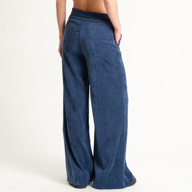 Zeroassoluto- Pantalone ANDY velluto 500 righe - blu