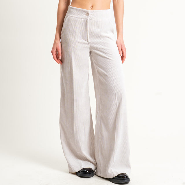 Zeroassoluto- Pantalone ANDY velluto 500 righe - gesso