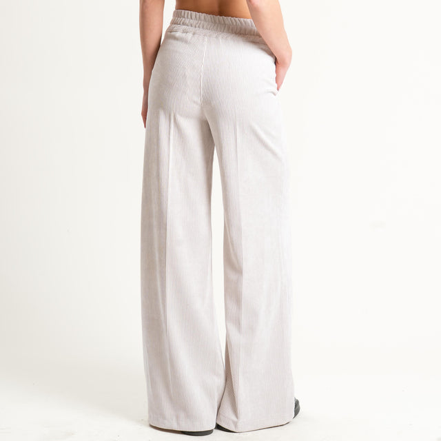 Zeroassoluto- Pantalone ANDY velluto 500 righe - gesso