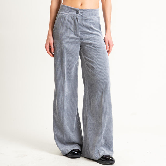 Zeroassoluto- Pantalone ANDY velluto 500 righe - grey
