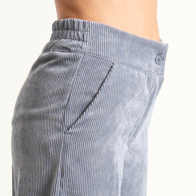 Zeroassoluto- Pantalone ANDY velluto 500 righe - grey