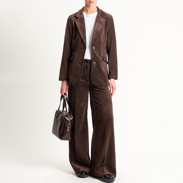 Zeroassoluto- Pantalone ANDY velluto 500 righe - moro