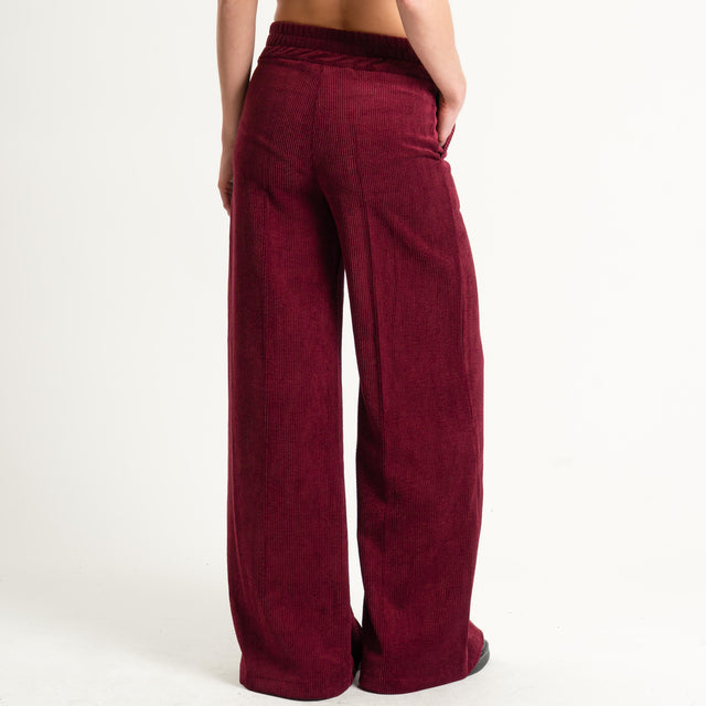 Zeroassoluto- Pantalone ANDY velluto 500 righe - vino