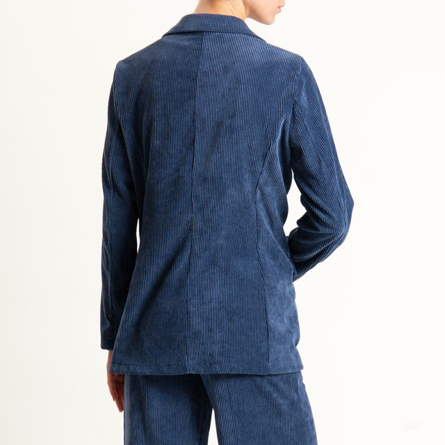 Zeroassoluto-Giacca ANGY velluto 500 righe - blu