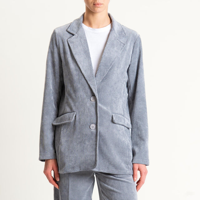 Zeroassoluto-Giacca ANGY velluto 500 righe - grey