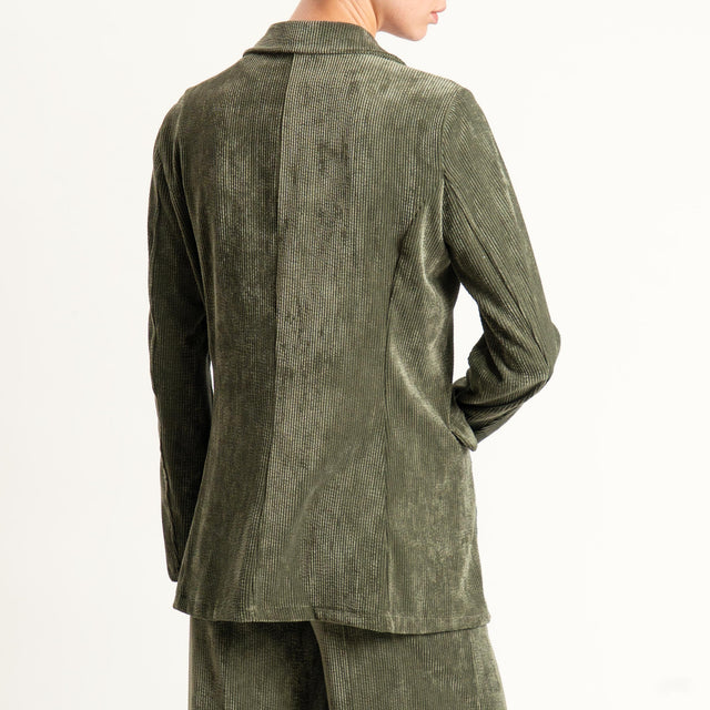 Zeroassoluto-Giacca ANGY velluto 500 righe - militare