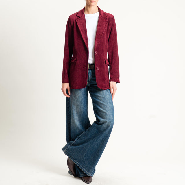 Zeroassoluto-Giacca ANGY velluto 500 righe tessuto elasticizzato - vino