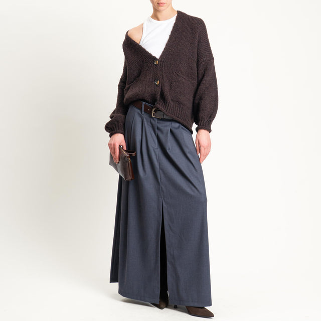 Zeroassoluto-Gonna ANIA elastico dietro - antracite