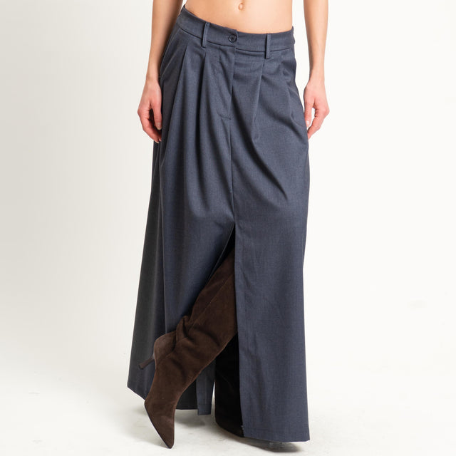 Zeroassoluto-Gonna ANIA elastico dietro - antracite