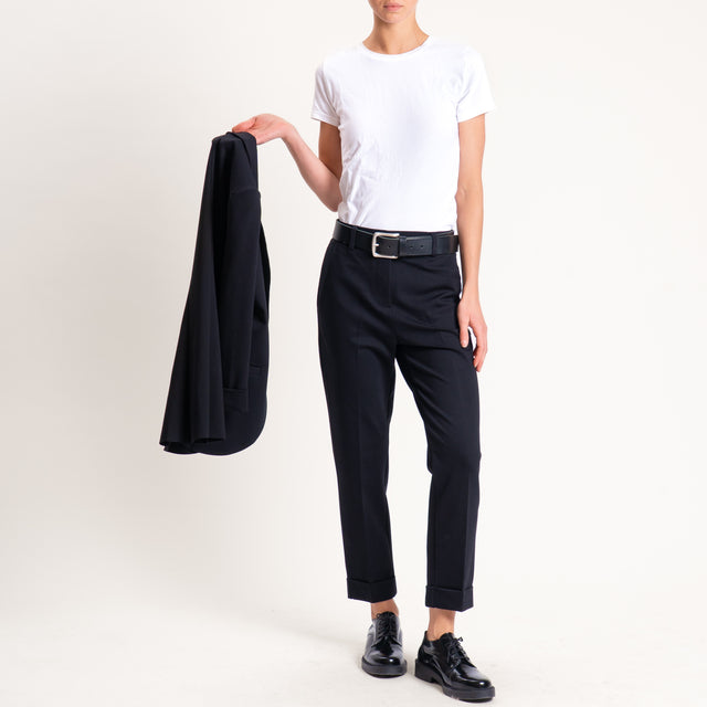 Zeroassoluto-Pantalone BETTY punto milano elastico - nero