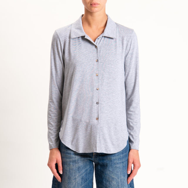 Zeroassoluto-Camicia CARLY in jersey - grigio melange