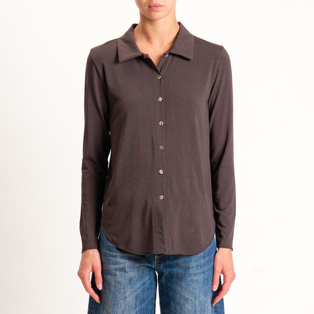 Zeroassoluto-Camicia CARLY in jersey - moro