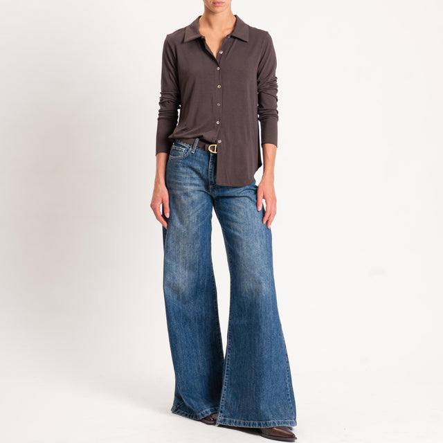 Zeroassoluto-Camicia CARLY in jersey - moro