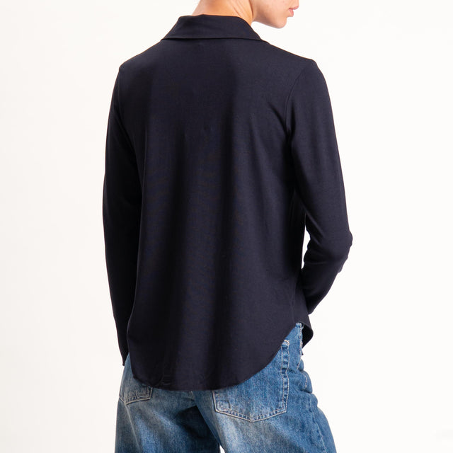 Zeroassoluto-Camicia CARLY in jersey - nero