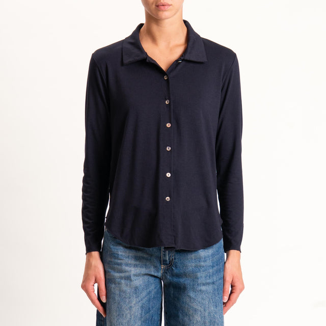 Zeroassoluto-Camicia CARLY in jersey - nero