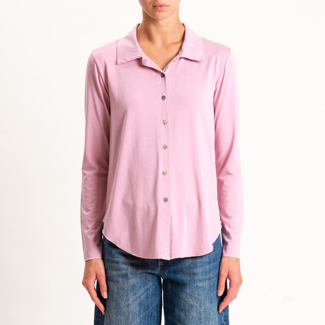 Zeroassoluto-Camicia CARLY in jersey - rosa