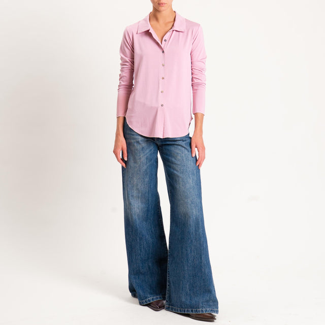 Zeroassoluto-Camicia CARLY in jersey - rosa