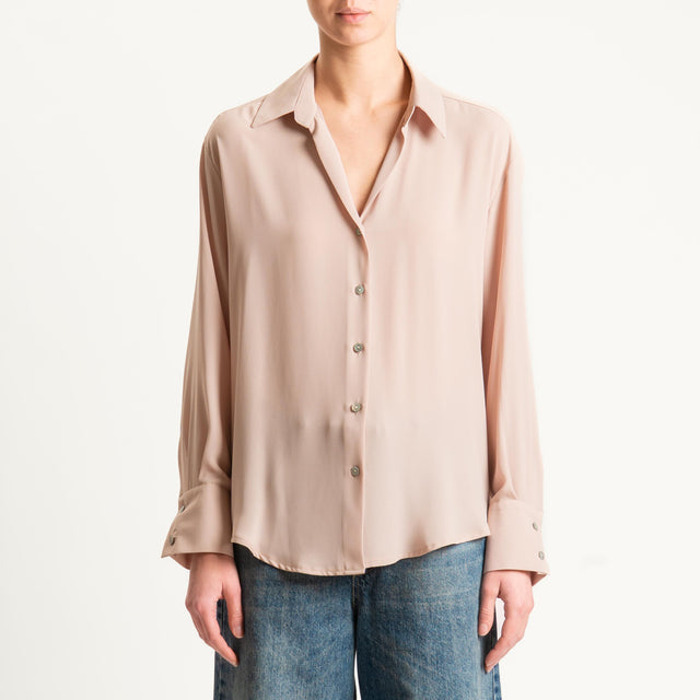 Zeroassoluto-Camicia CLAY MANO SETA - beige