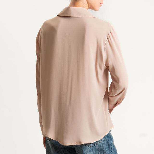 Zeroassoluto-Camicia CLAY MANO SETA - beige