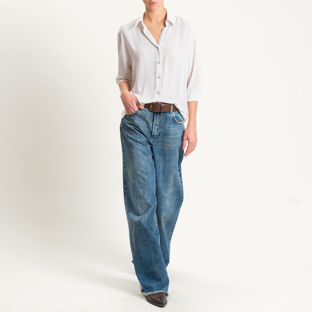 Zeroassoluto-Camicia CLAY MANO SETA - burro