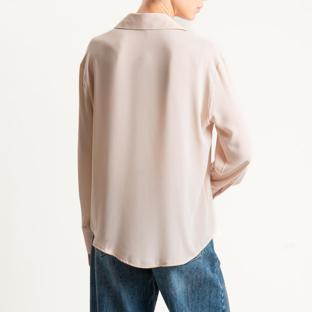 Zeroassoluto-Camicia CLAY MANO SETA - crema